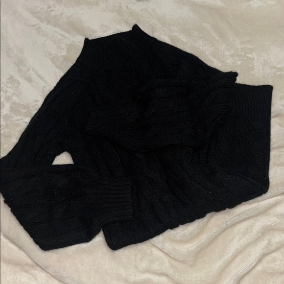 Black Cable Knit Midi Dress - Picture 3 of 3